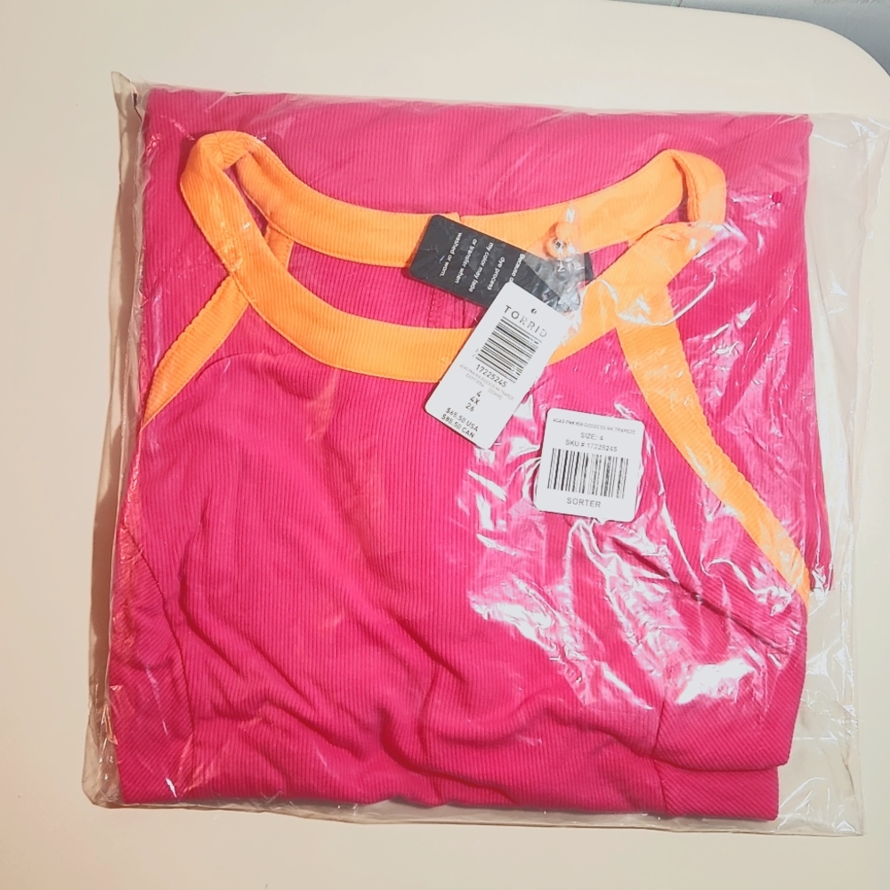 ❤️NWT TORRID MINI DRESS POCKETS SLEEVELESS TRAPEZE SOFT RIBBED KNIT - PLUS SIZE - Picture 7 of 9